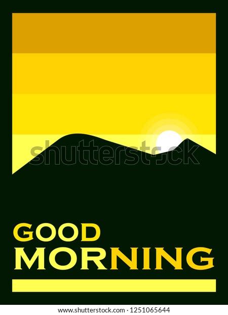 Good Morning Sunrise Stock Vector Royalty Free 1251065644 Shutterstock