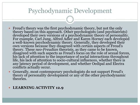 Ppt Psychodynamic Theories Part 2 Powerpoint Presentation Free