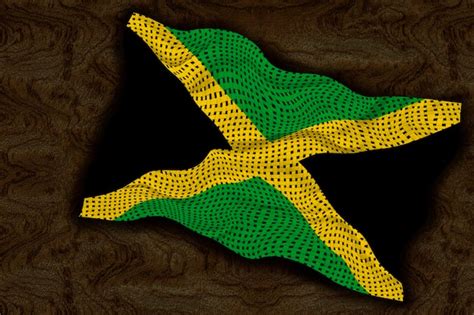 Bandeira Nacional Da Jamaica Fundo Bandeira Da Jamaica Foto Premium