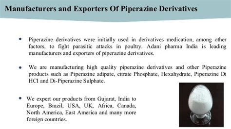 Molecular structure of piperazine derivatives