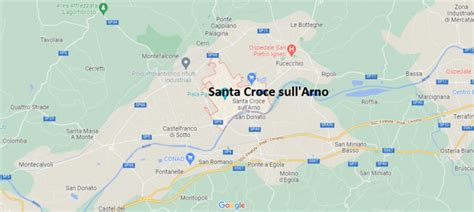 Dove Si Trova Santa Croce SullArno Italia Mappa Santa Croce SullArno