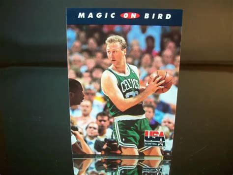 LARRY BIRD SKYBOX USA Basketball 1992 Carte 102 Magic On Bird Boston