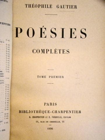 Poesies Completes 2 Vols Half Red Morocco Von Gautier Theophile