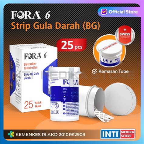 Jual FORA 6IN1 STRIP GULA DARAH ISI 25 PCS REFILL BLOOD GLUCOSE