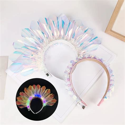 Niedliche Bunte Film Stirnb Nder Led Haarreifen F R Damen Unisex Gr