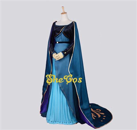 Frozen 2 Anna Queen Dress Adult Anna Embroidered Costume Etsy