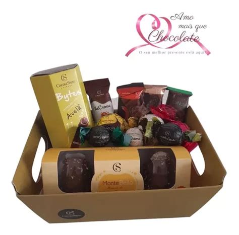 Cesta Masculina 12 Chocolates Cacau Show Para Presente Pai Frete grátis