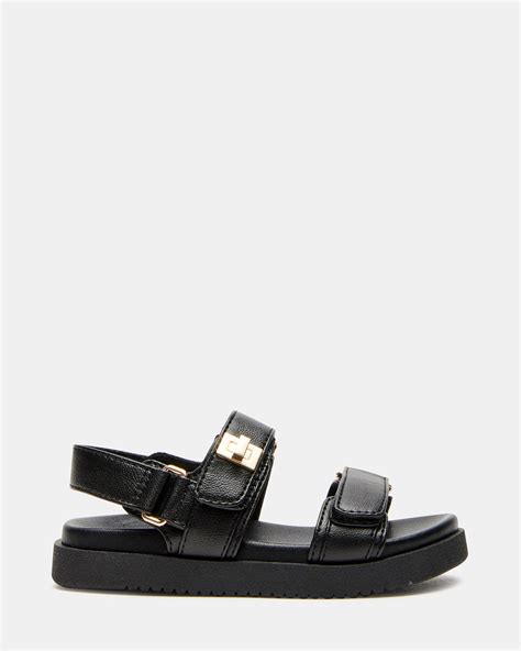 Toddlers' MONA Black Flatform Sandal | Girls' Shoes – Steve Madden