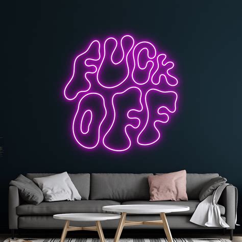 Fuck Off Neon Signpersonalize Text Led Art Neon Lightroom Etsy