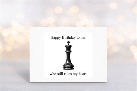 Birthday Card Chess Birthday Chess Birthday Card Black And Etsy