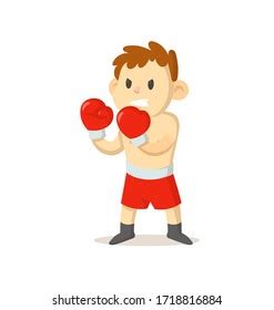 Kick Boxing Cartoon Vector Illustration Stock Vector (Royalty Free ...