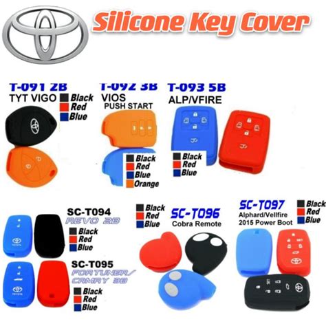 Toyota Car Silicone Cover Case Remote Key Altis Avanza Camry Estima