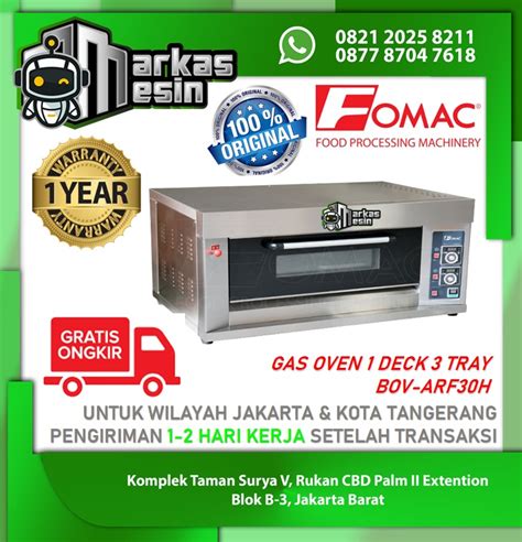 Gas Oven Roti 1 Deck 3 Tray Pemanggang Roti BOV ARF30H FOMAC Lazada