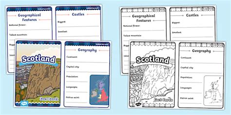 New Scotland Fact Cards Template Teacher Made Twinkl