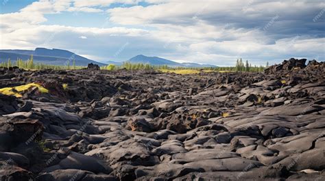 Premium AI Image | Basalt lava plateau landscape