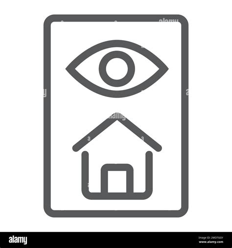 Home Inspection Line Icon Real Estate And Home Inspect Sign Vector