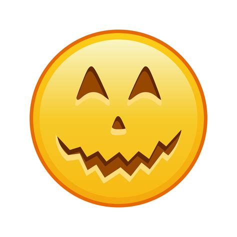 Scary halloween face Large size of yellow emoji smile 33945330 Vector ...