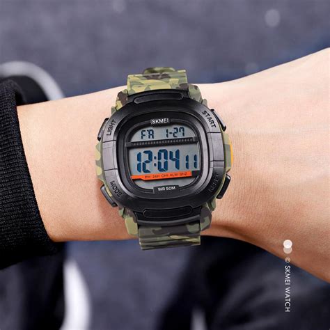 Skmei Jam Tangan Digital Pria Sport Watch Black