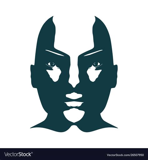 Silhouette head Royalty Free Vector Image - VectorStock