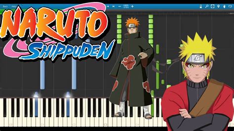 Naruto Shippuden Opening 7 Tōmei datta Sekai Synthesia Piano HD Letra