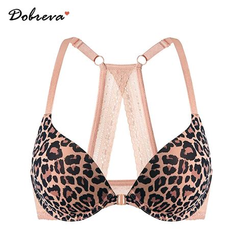 Dobreva Women S Push Up Bra Racerback Front Closure Bras Plunge