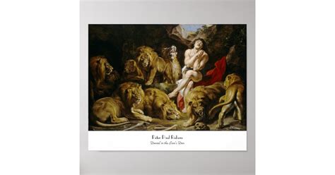 Daniel in the Lion's Den Peter Paul Rubens paint Poster | Zazzle