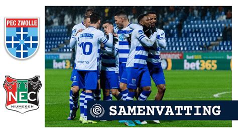 Samenvatting PEC Zwolle N E C Nijmegen Eredivisie YouTube