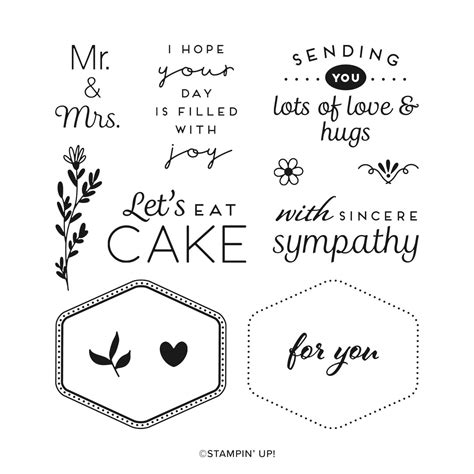 Heartfelt Hexagon Stamp Set By Stampin Up