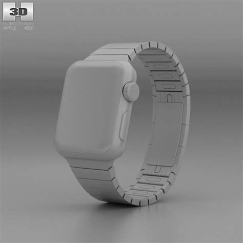 Apple Watch 38mm Stainless Steel Case Link Bracelet 3d Model Download