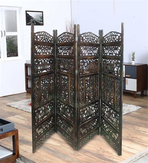 Buy Solid Wood Room Divider In Brown Colour By Wooden Twist At Off