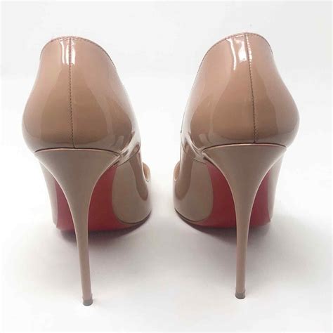 Christian Louboutin So Kate Nude Patent Leather Shoes Gem