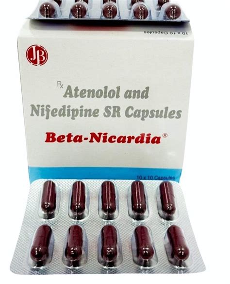 Atenolol And Nifedipine Sr Capsule 50mg20mg At Rs 150strip In Nagpur