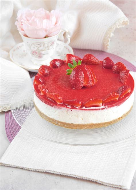 Cheesecake Alle Fragole Senza Cottura Zucchero E Dolci Magie