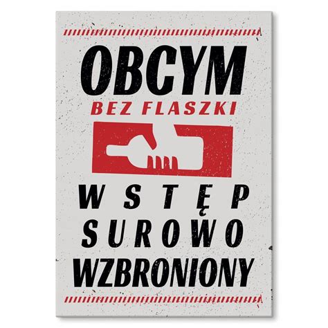 Prezent Plakat Blacha Napis Poster Metalowy Ozdoba Obcym Wst P