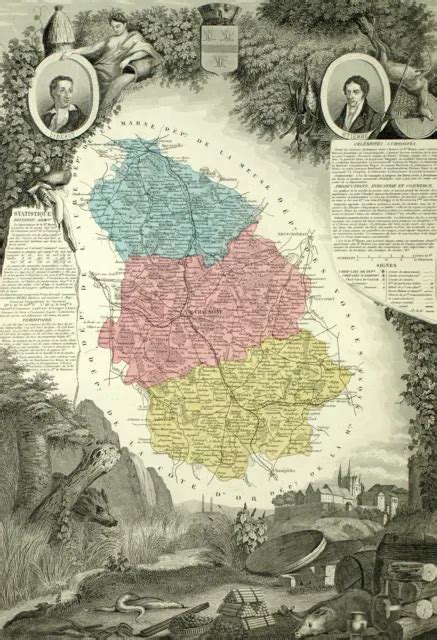 Plan Carte G Ographique Ancienne D Partement De La Haute Marne