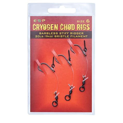 Esp Cryogen Chod Rigs Barbless In Charcoal