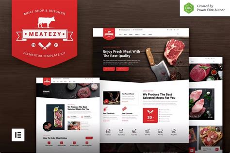 Meatezy Meat Shop Butcher Elementor Template Kit Vlatest Version