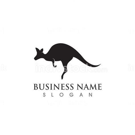 kangaroo logo and symbol vector - indivstock