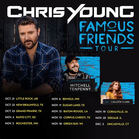 Chris Young Famous Friends Tour Setlist 2025 - Celie Alexandrina