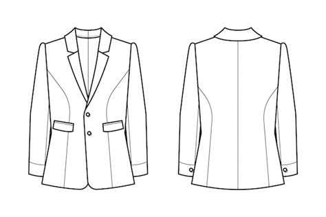 Free Vector | Hand drawn jacket outline illustration