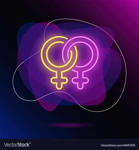 Lesbian Neon Sign Royalty Free Vector Image Vectorstock