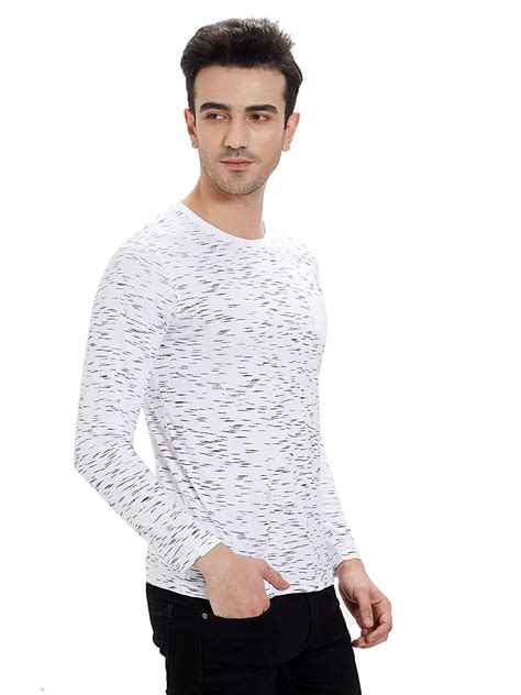 Maniac Mens Full Sleeve Round Neck Printed Navy Cotton Tshirt Guys World