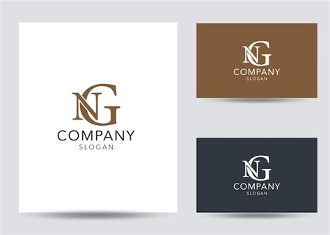 Premium Vector Modern Monogram Initial Letter Ng Logo Design Template