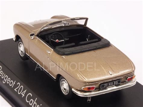 Norev Peugeot 204 Cabriolet 1967 Beige Metallic 1 43 Scale Model