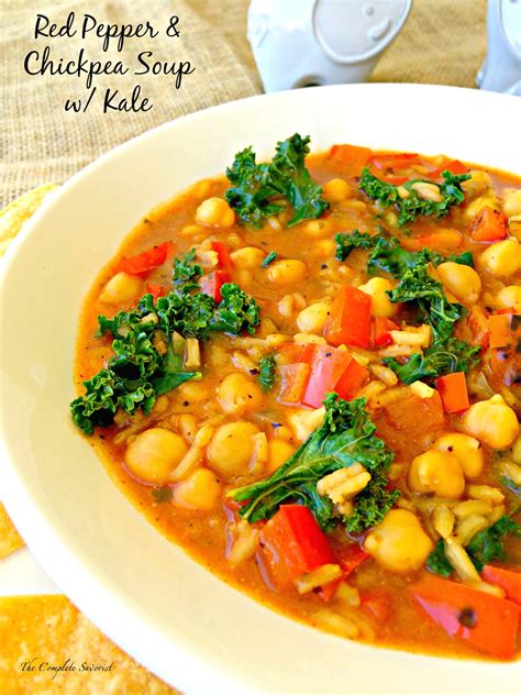 Red Pepper And Chickpea Soup With Kale The Complete Savorist