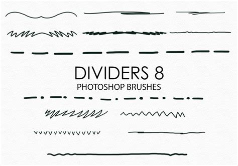 Free Hand Drawn Dividers Photoshop Brushes Free Photoshop Brushes