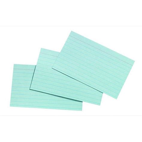 3 X 5 In Heavyweight Ruled Index Card Blue Pack 100 Walmart