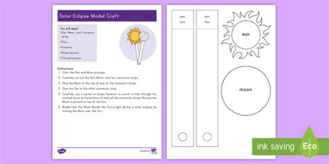 Solar Eclipse Craft Instructions (Teacher-Made)