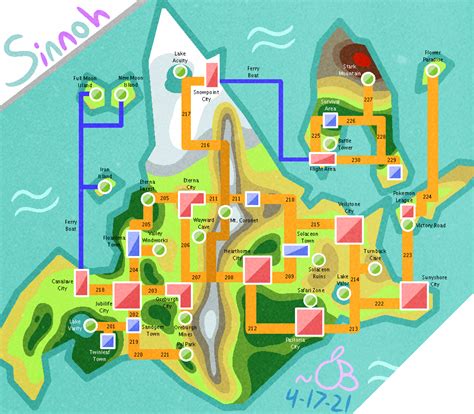 Map Of Sinnoh Region