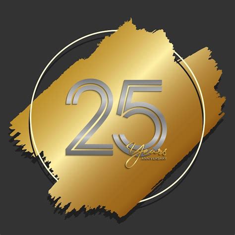 Logotipo Do Aniversário De 25 Anos Design De Modelo De Comemoração De